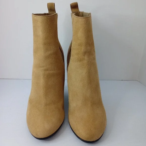 Givenchy Suede Chelsea Ankle Boots Tan Block Heel Resoled No Size Tag Measure 38 - Picture 3 of 15